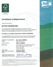Certificat FSC